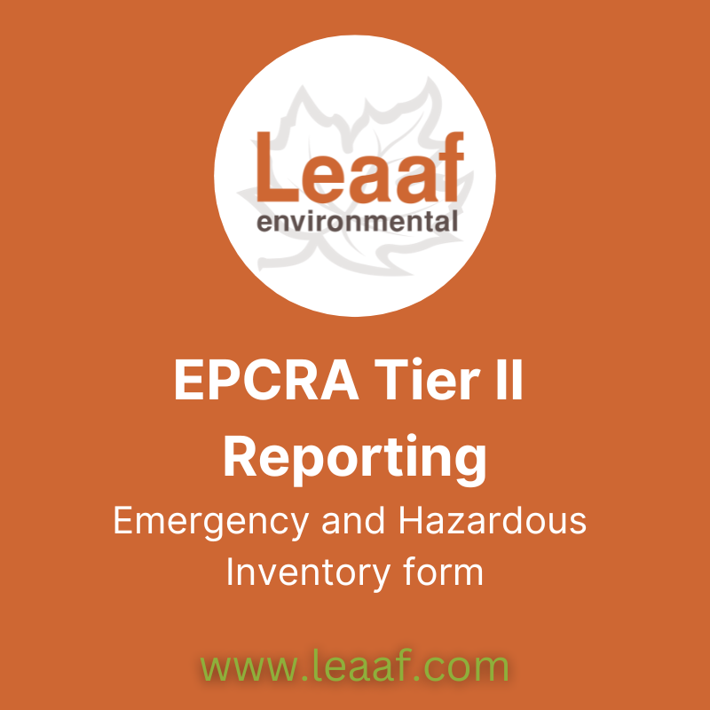 Tier II, Tier 2, Reporting, EPCRA